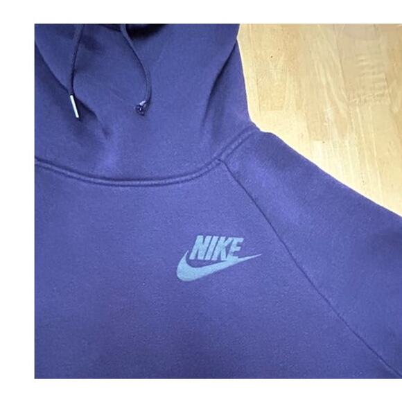 Nike Purple Snorkel Hood Womens Sweatshirt with Pockets Size L - Picture 6 of 10